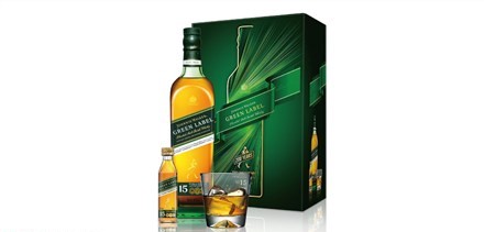 Johnnie Walker 綠牌 15 年蘇格蘭威士忌禮盒