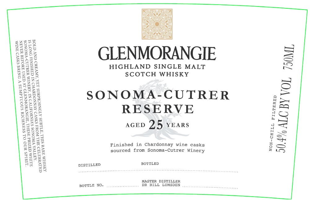 Glenmorangie Sonoma- Cutrer Reserve 酒標